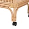 Bali & Pari Lombok Modern Bohemian Natural Brown Rattan Wine Cart 238-13391-ZORO - alternate 4